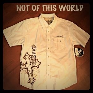 🎚Not of this World collared button down shirt XL